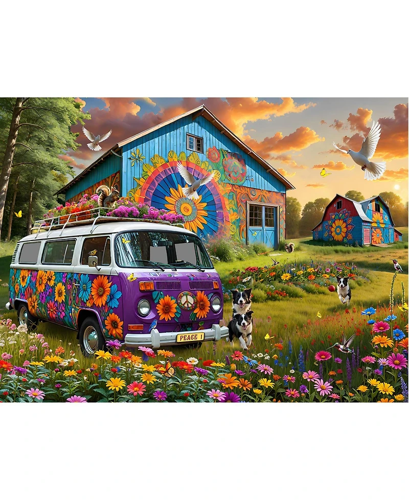 SunsOut Hippie House 500 piece Jigsaw Puzzle for Adults