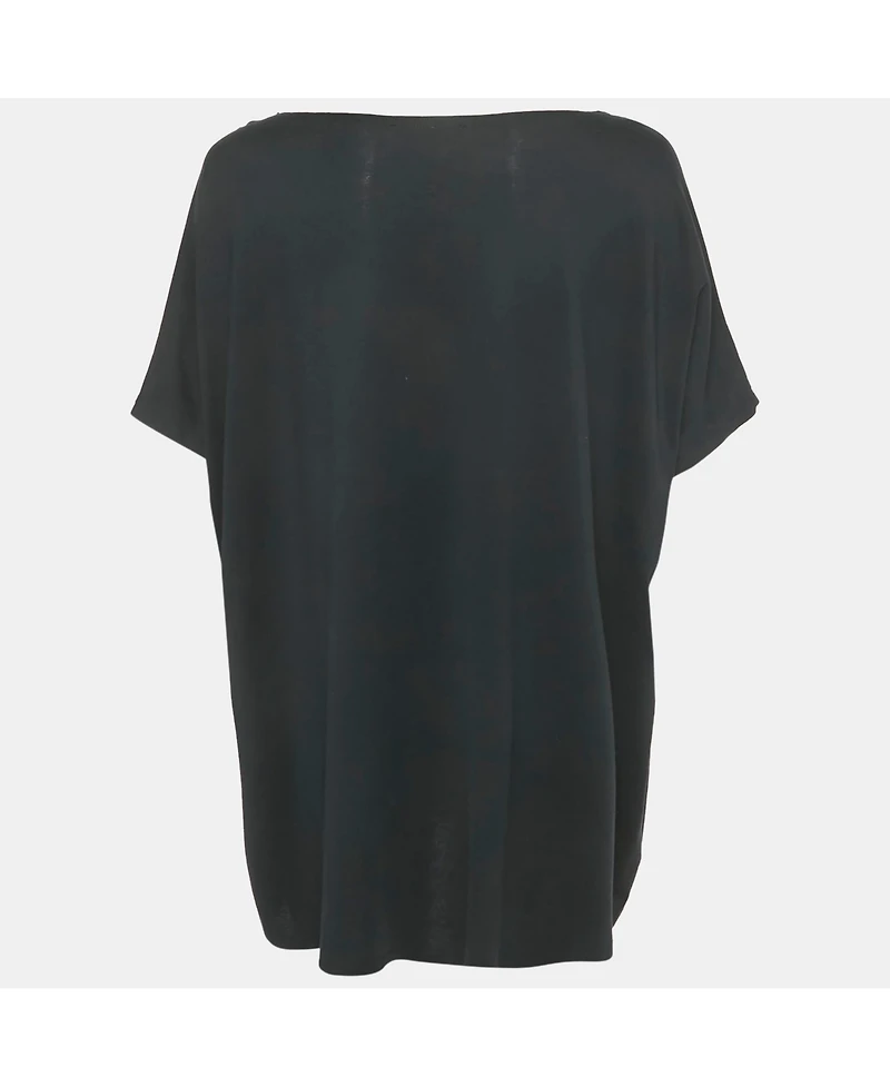 Pre-Owned Givenchy Women's Black Logo Print Cotton Oversized T-Shirt