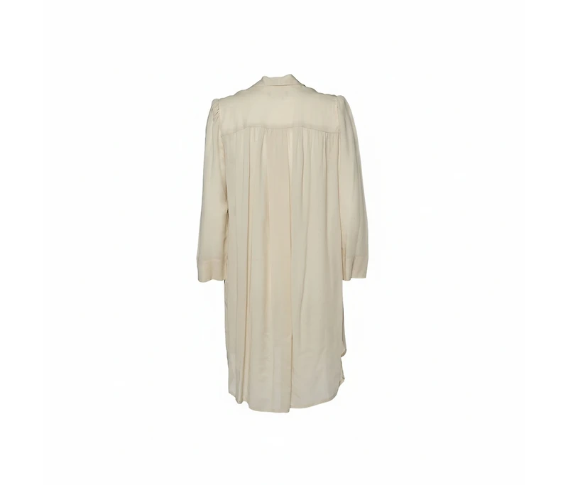 Pre-Owned Isabel Marant Women's Ecru Voile Button Front Rivera Shift Dress