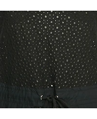 Pre-Owned Love Moschino Women's Black Broderie Anglaise Cotton Mini Dress