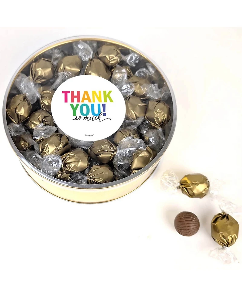 Just Candy Thank You So Much Dubai Chocolate Truffles Gift Tin, 42 Truffles