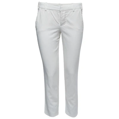Pre-Owned Zadig & Voltaire Women's White Cotton Blend Trousers