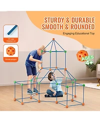 Hongge Fort Building Kit 120 Pcs Stem Construction Toy for Kids