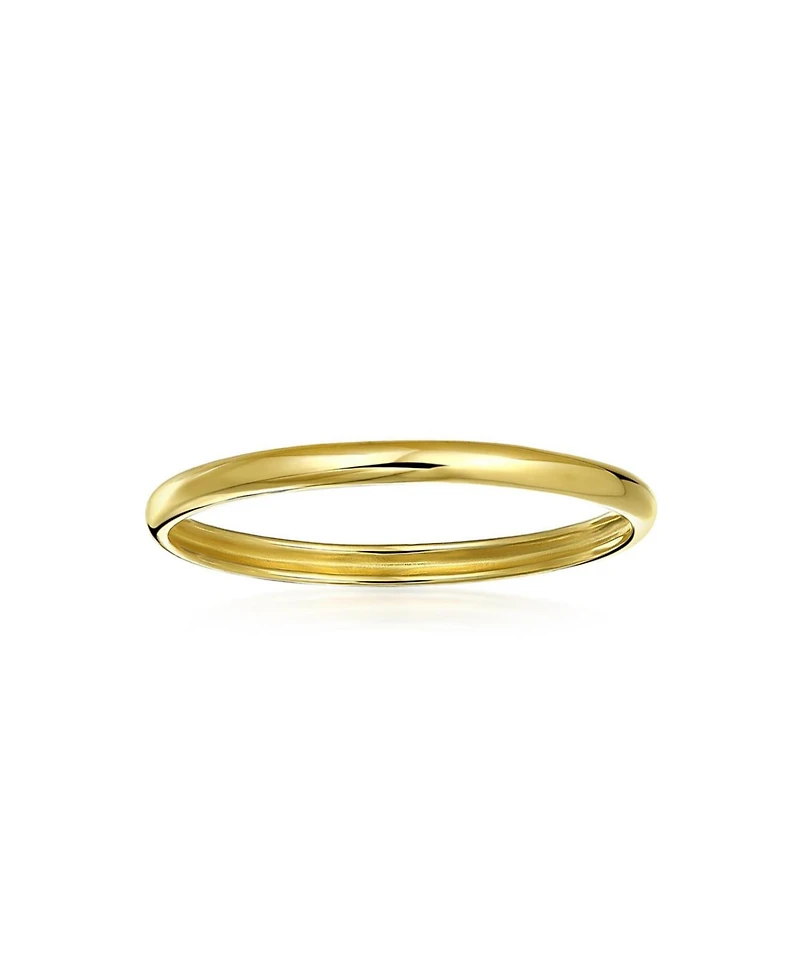 Bling Jewelry Basic Classic Yellow 14K Gold Ring Thin Stackable 1.7MM Band
