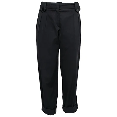 Pre-Owned Moschino Women's Black Crepe Cropped Trousers