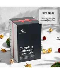 Clara Clark Complete Holiday Bathroom Decor & Accessory Set with Shower Caddy Set