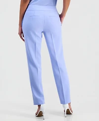 Kasper Petite High Rise Stretch Crepe Fly Front Pants
