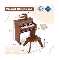 Hongge 25 Key Mini Digital Piano with Stool