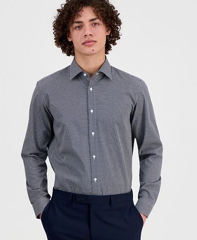 Hugo Boss Men's Valerio Long Sleeve Button-Front Geo Print Shirt