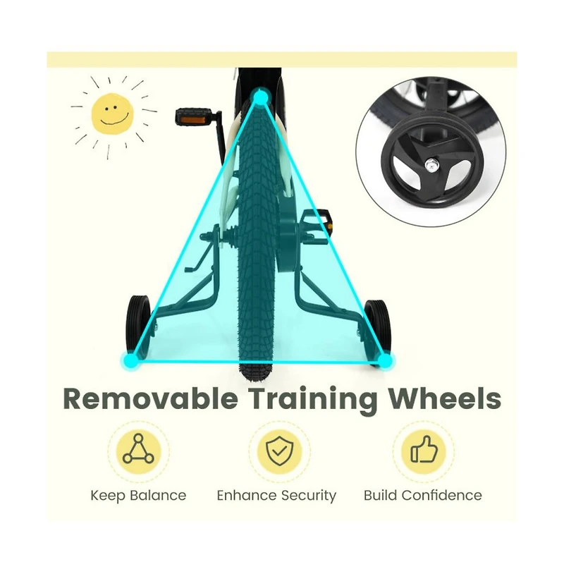 Hongge Inch Kids Sport Bike with Training Wheels