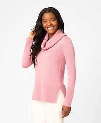 Melissa Paige Women's Rib Cowl Neck Tunic Sweater