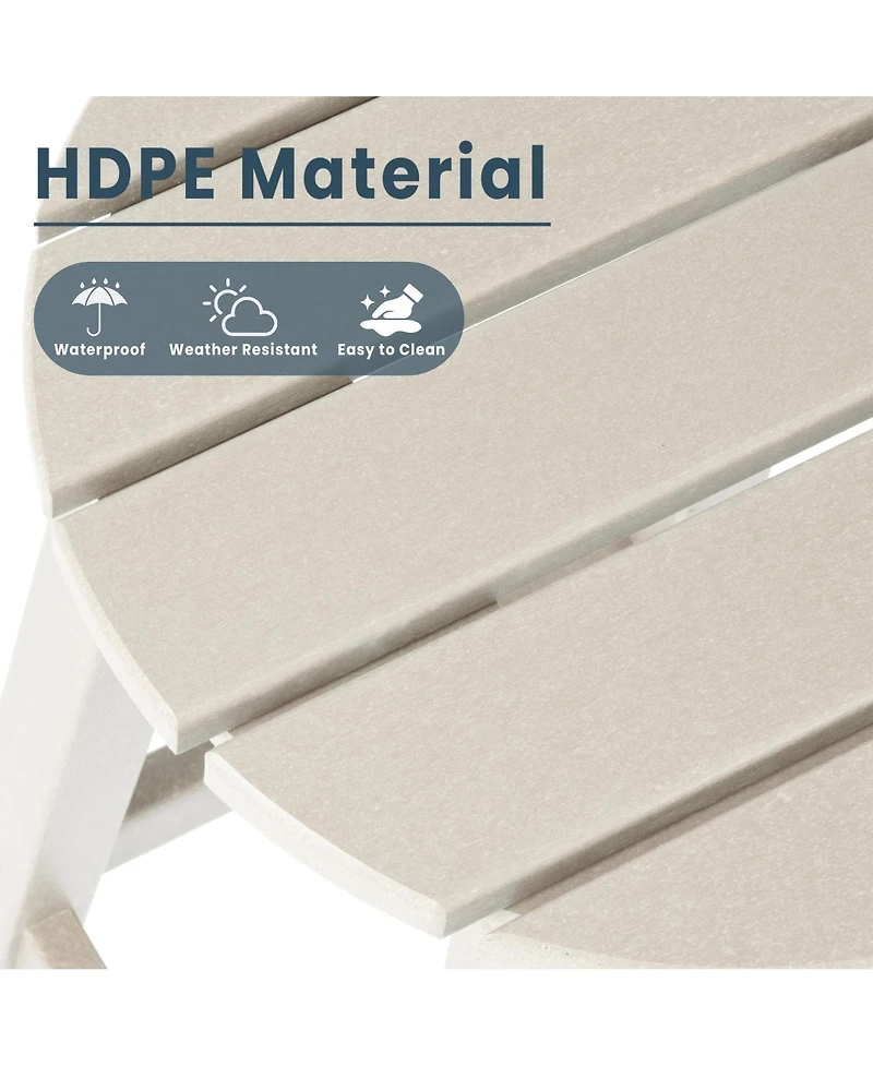 WestinTrends 29" Hdpe Outdoor Patio Round Bar Stool