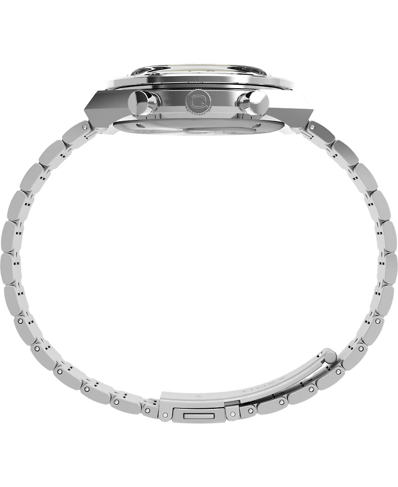 Timex Men's Analog Silver-Tone Stainless Steel Watch, 40mm