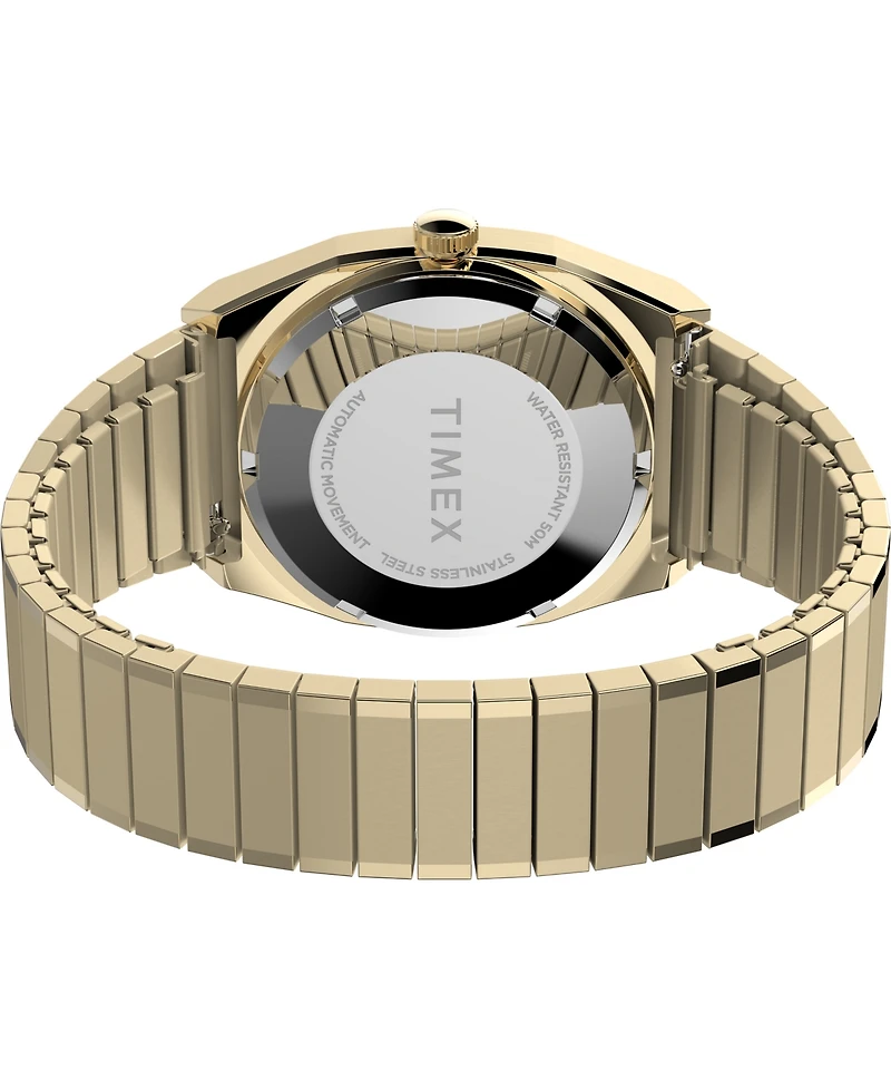 Timex Men's Automatic Gold-Tone Stainless Steel Watch, 34mm