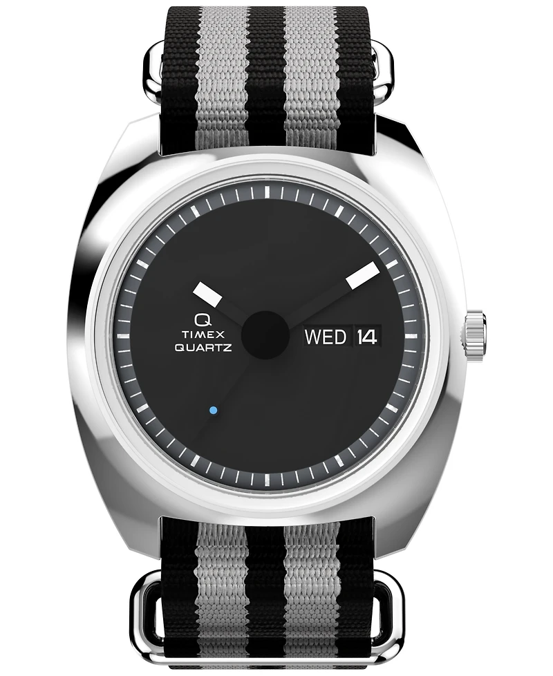 Timex Men's Quartz Analog Black Fabric Watch, 37mm