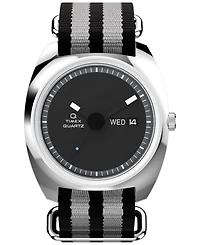 Timex Men's Quartz Analog Black Fabric Watch, 37mm