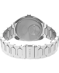 Timex Men's Quartz Analog Silver-Tone Stainless Steel Watch, 39mm