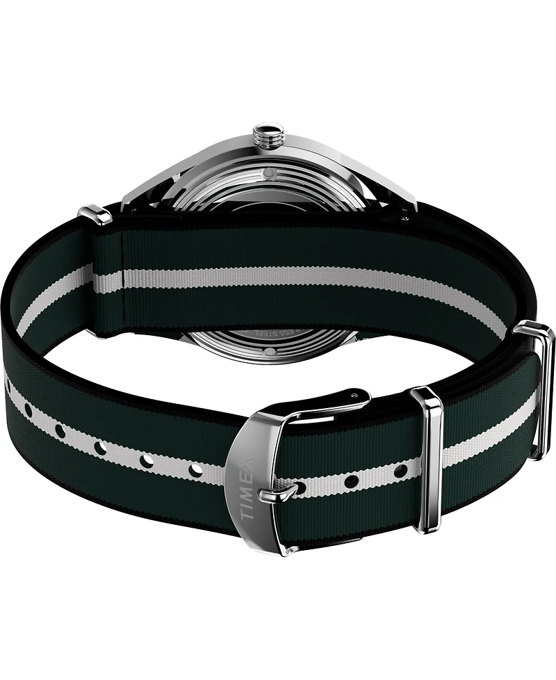 Timex Men's Quartz Analog Green Fabric Watch, 38mm