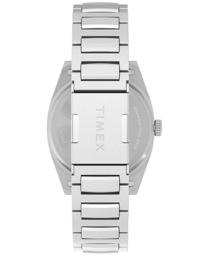 Timex Men's Quartz Analog Silver-Tone Stainless Steel Watch, 39mm