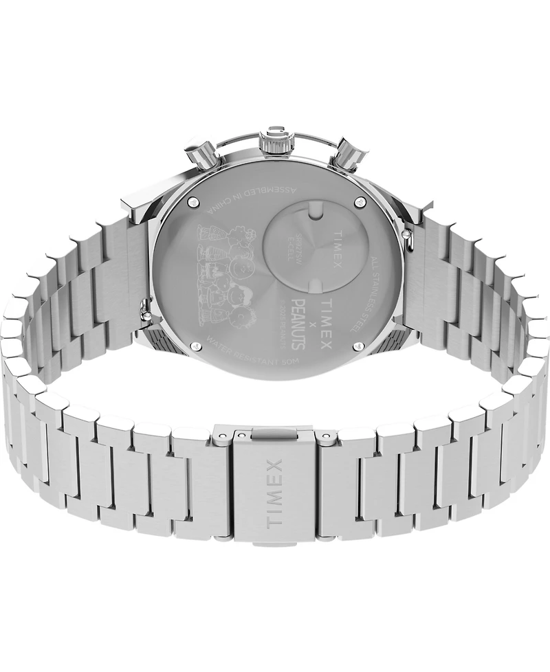 Timex Men's Quartz Analog Silver-Tone Stainless Steel Watch, 40mm