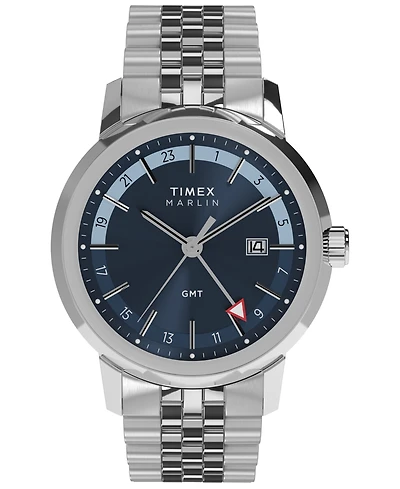 Timex Men's Quartz Analog Silver-Tone Stainless Steel Watch, 40mm