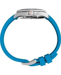 Timex Unisex Quartz Analog Blue Hnbr Rubber Watch, 38mm