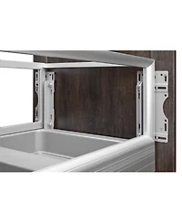 Rev-a-Shelf Double Pullout Kitchen Trash Can 50 qt., Silver, 5149-2150DM-217