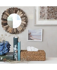 Storied Home Hand-Woven Seagrass Tissue Box Cover, Natural