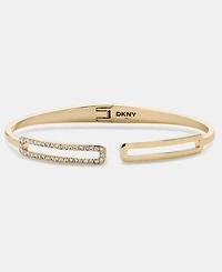 Dkny Gold-Tone Crystal Pave Cuff Bracelet