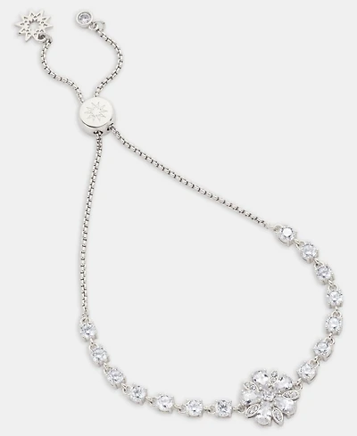 Marchesa Cubic Zirconia Flower Slider Bracelet