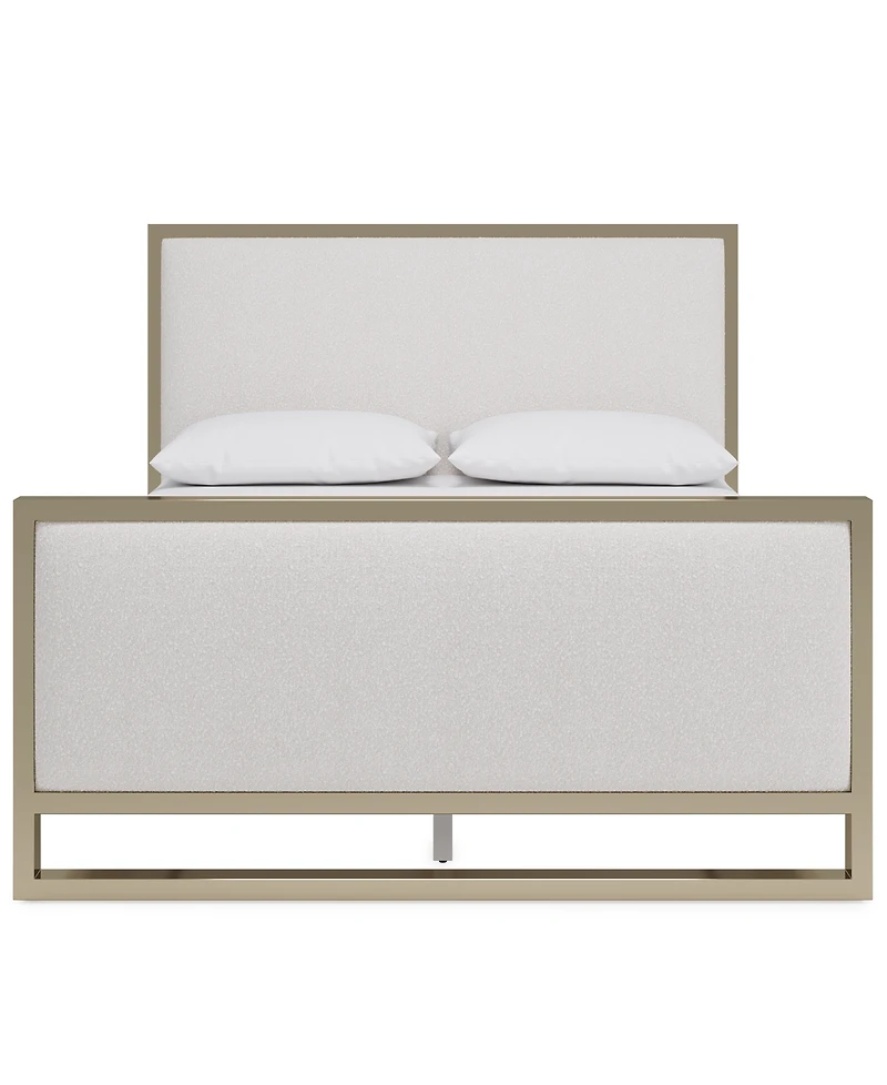 Furniture Emila 3-Pc. King Bed Set Upholstered King Bed, 2-Drawer Nightstand and Dresser