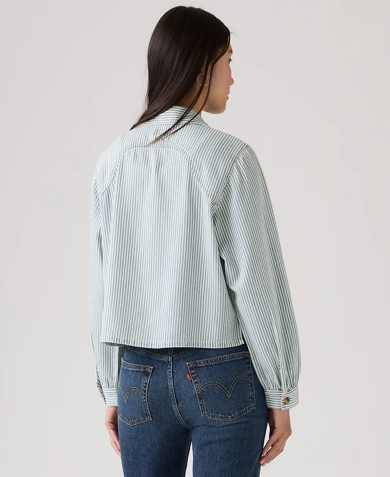 Levi's Juniors' Tini Long-Sleeve Hadley Stripe Utility Shirt