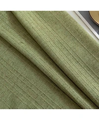 Awesome Home Linen Blend Solid Striped Room Darkening Curtains Pair