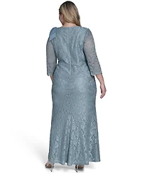 Jessica Howard Plus Side Tuck Sheath Gown