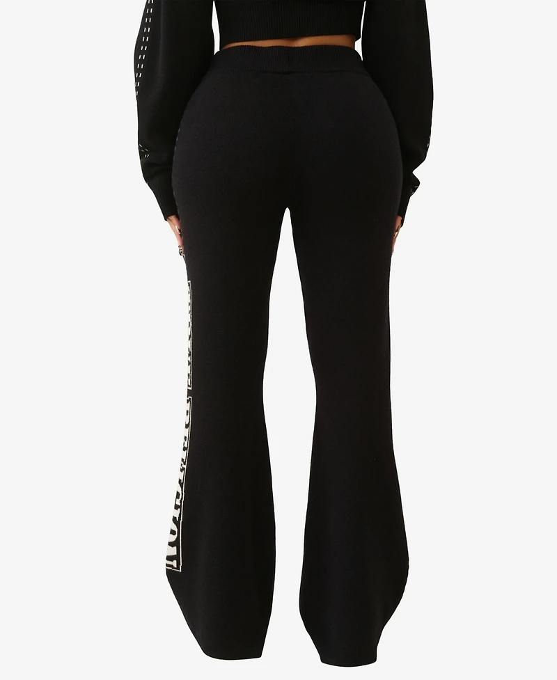 True Religion Women's Jacquard Relaxed Sweatpants