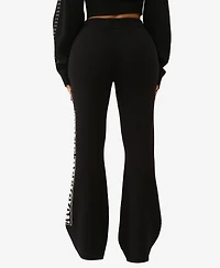 True Religion Women's Jacquard Relaxed Sweatpants