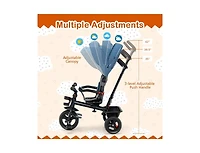 4-in-1 Baby Tricycle Toddler Trike with Convertible Seat