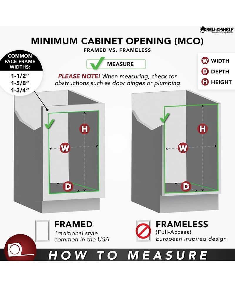Rev-a-Shelf 17.71" Pullout Kitchen Cabinet Drawer w/ Soft-close, 4WDB-18SC-1