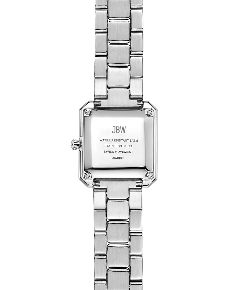 Jbw Women's Arc Crystal Diamond (0.06 ct. t.w.) Swiss Quartz Stainless Steel Watch, 23mm