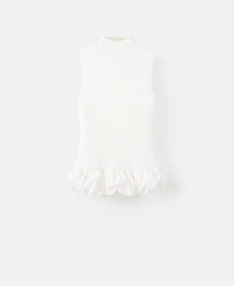 Mango Women's Combined Ruffle Top