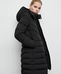 Mango Women's Hood Midi Quilted Anorak