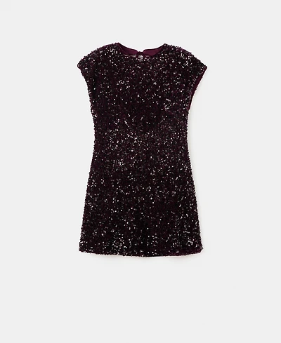 Mango Women's Open Back Sequin Dress