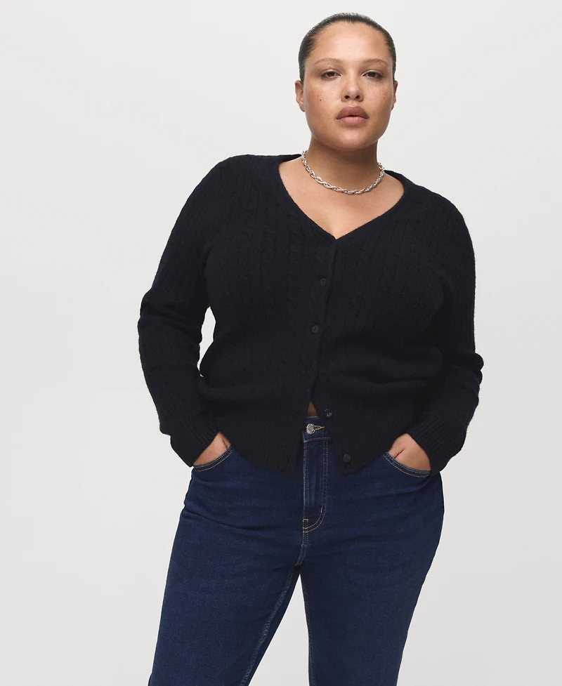 Mango Women's Sienna Flared Cropped Jeans