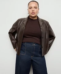 Mango Women's Pockets Wide-Leg Jeans