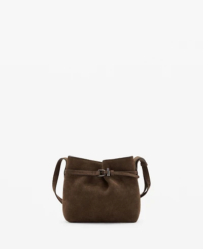Mango Women's Suede Crossbody Bag