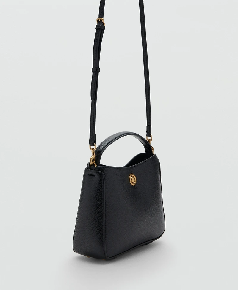 Mango Women's Metal Detail Small Bucket Bag