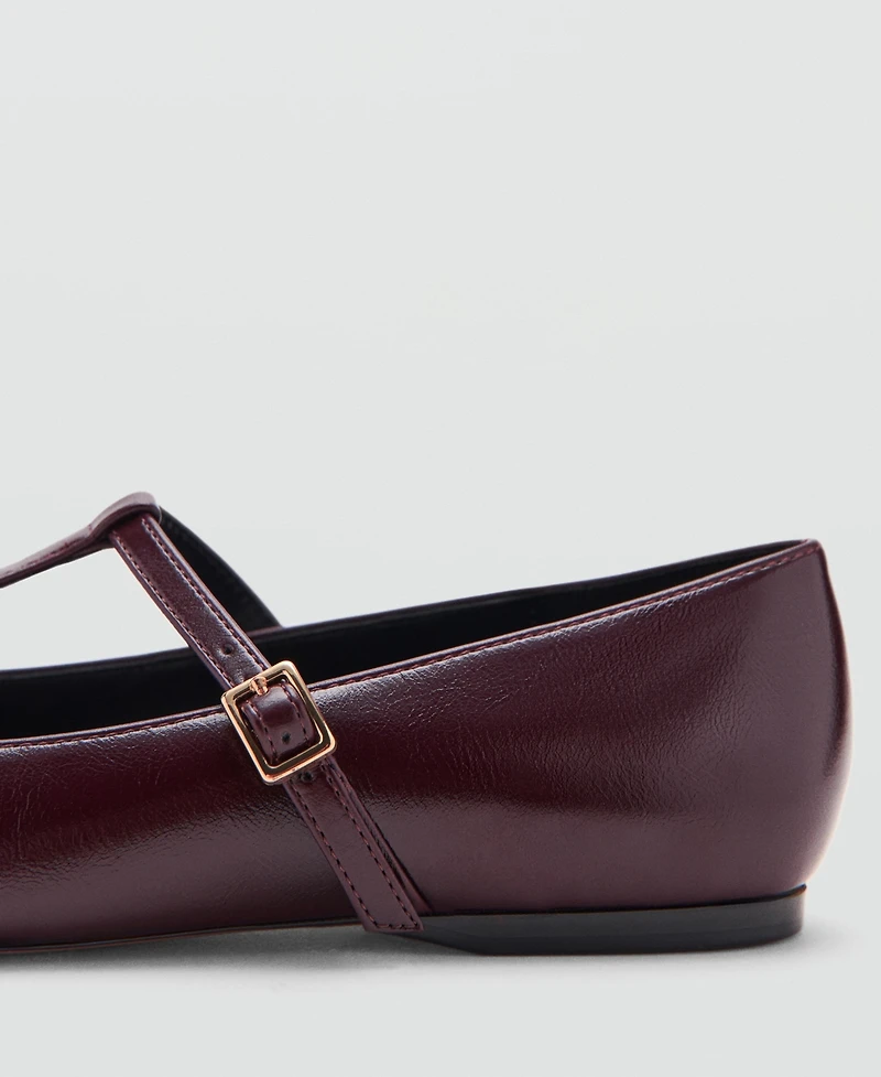 Mango Women's Flat Strips Shoes