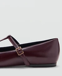 Mango Women's Flat Strips Shoes