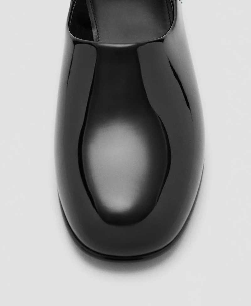 Mango Women's Patent Leather Flat Shoes