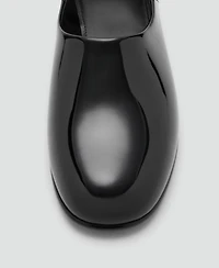 Mango Women's Patent Leather Flat Shoes